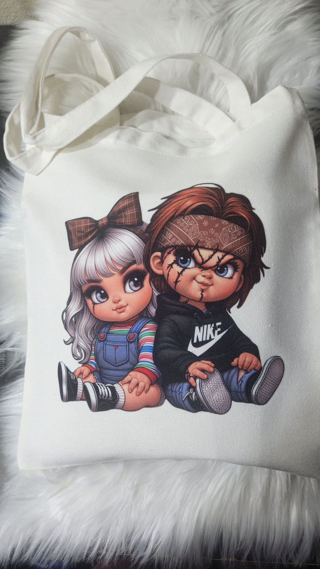Chicano Inspired Chucky and Tiffany Tote Bag