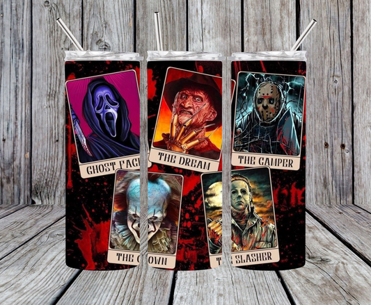 Tarot Card Horror Characters Tumblers