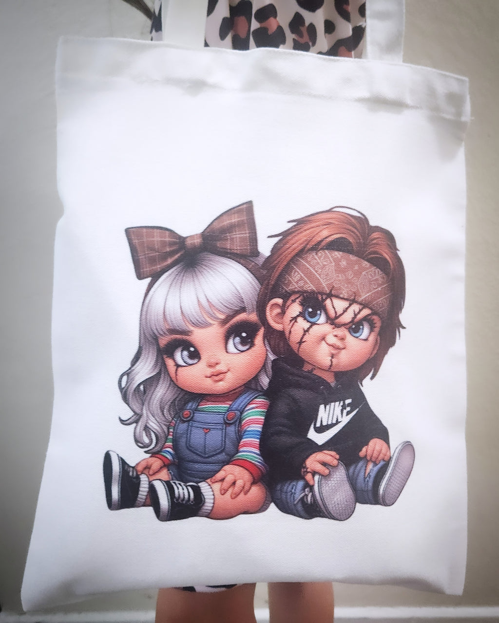 Chicano Inspired Chucky and Tiffany Tote Bag