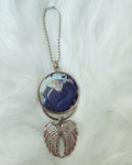 Double Sided Keychain Angel Wing Charm with Photo